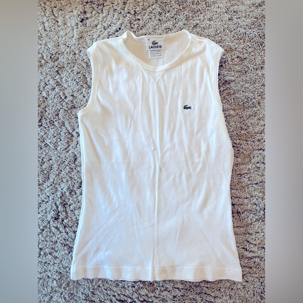 Vintage 90s Lacoste slim fit sleeveless t shirt
